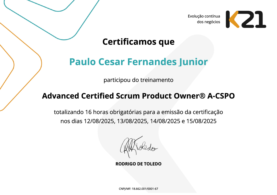 Certificado K21